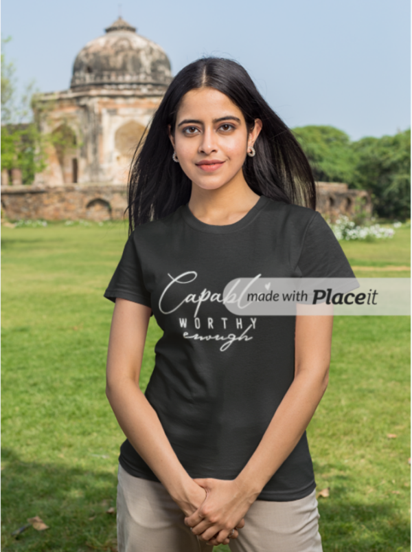 Girl Premium Cotton  half Tshirt Dark shade - Image 2