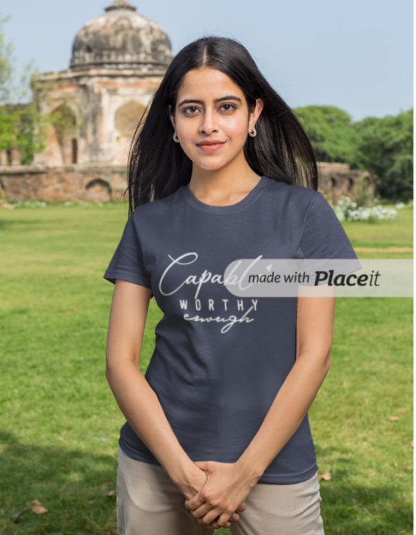 Girl Premium Cotton  half Tshirt Dark shade - Image 3